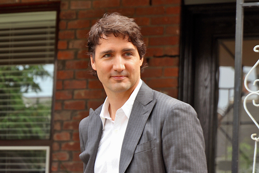 Justin Trudeau, lãnh đạo đảng Tự do ở Canada, là thủ tướng trẻ thứ nhì trong lịch sử nước này, nắm giữ chức vụ ở tuổi 43 (Ảnh: Alex Guibord/ Flickr)