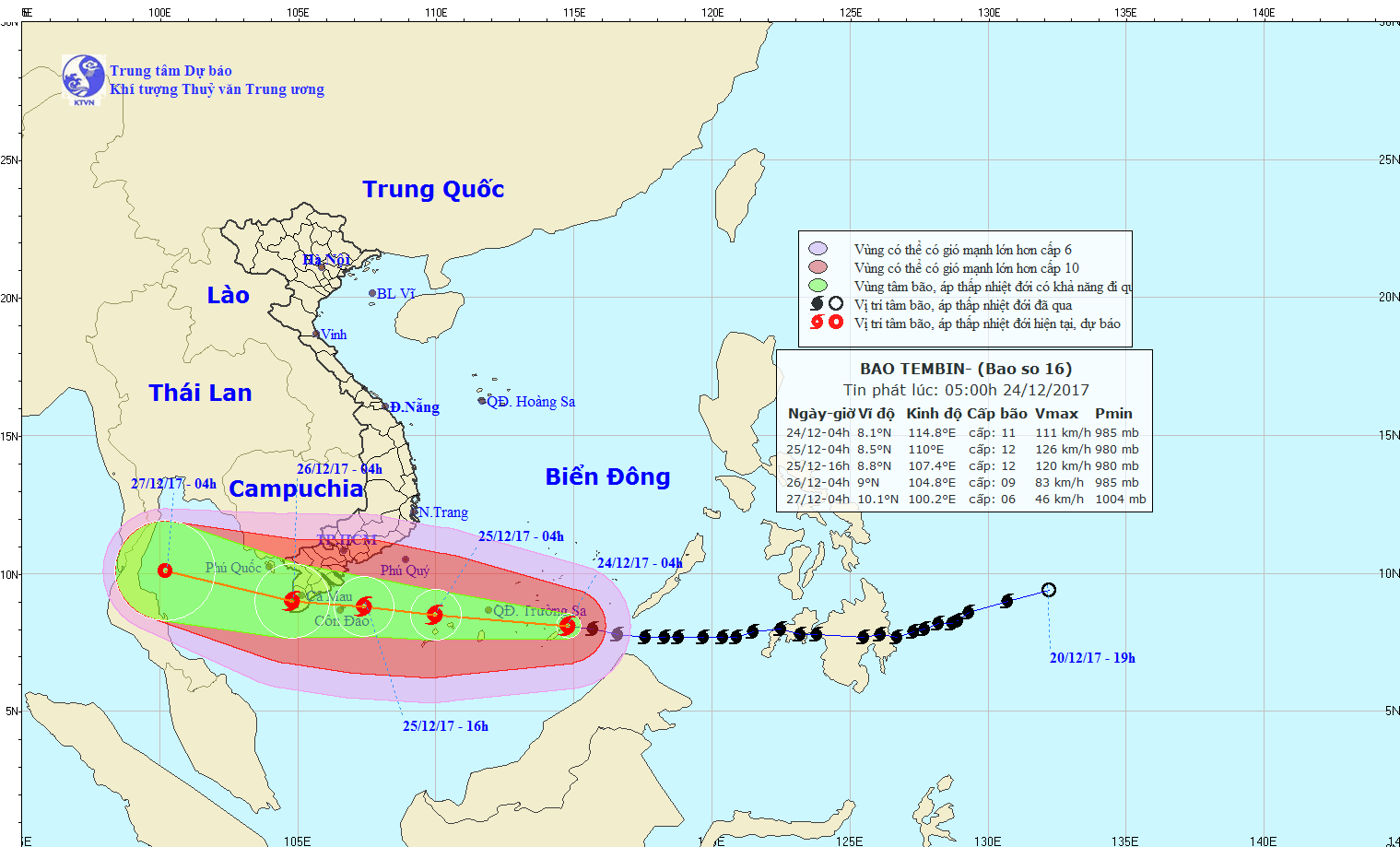 bão Tembin, các tỉnh Nam Bộ lên phương án ứng phó bão Tembin