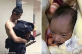 Viên cảnh sát cởi áo để bao bọc em bé sơ sinh bị bỏ rơi