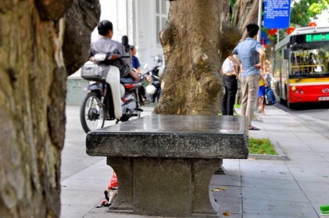 Chiếc ghế đá độc nhất vô nhị ở Hà Nội