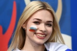 Russia Fan Smiling