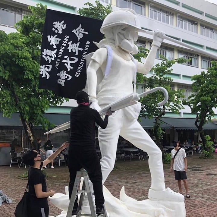Tượng Nữ thần Dân chủ Hồng Kông, phản đối luật dẫn độ