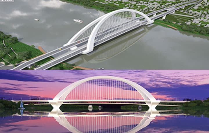 cầu vượt sông Hương