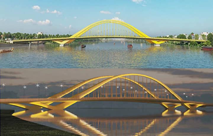 cầu vượt sông Hương