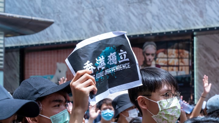 Người Hồng Kông phản đối Luật an ninh Quốc gia phiên bản Hồng Kông ngày 25/5/2020.