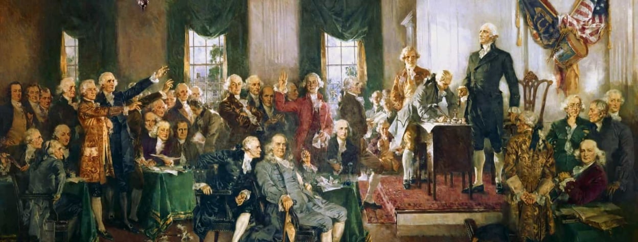 article topimage Scene at the Signing of the Constitution of the United States 2