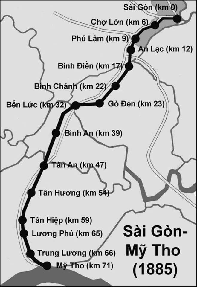 Lịch sử tuyến xe lửa Sài Gòn - Mỹ Tho