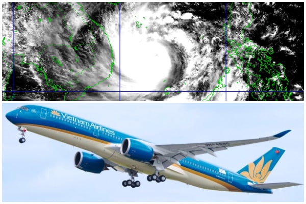 bão số 9, Vietnam Airlines, Vietjet, 