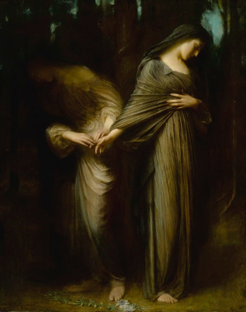 Bức “Farewell” mô tả khoảnh khắc từ biệt của hai người phụ nữ. (Tranh: Họa sĩ Arthur Hacker, 1913, Public Domain)