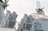Harpoon Missile Tubes and Phalanx on the Battleship New Jersey
