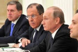 Vladimir Putin and Sergey Lavrov 2015 04 07