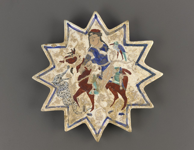 Tranh kỵ sĩ và rồng vẽ vào thế kỷ 12. (Tranh qua Google Art & Culture)