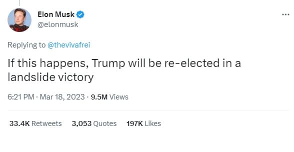 Elon Musk Tweet ve Trump
