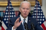 Washington, DC ngày 13/03/2023. Tổng thống Mỹ Joe Biden phát biểu về hệ thống ngân hàng Mỹ sau sự sụp đổ của Ngân hàng Thung lũng Silicon. (Ảnh: Consolidated News Photos)