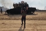 Hamas truoc Israel tank