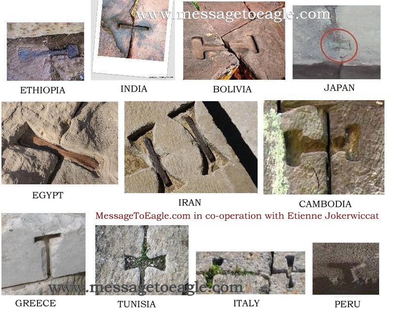 Kỹ thuật ghép đá bằng chốt kim loại nóng chảy được tìm thấy ở Tiwanaku cũng xuất hiện ở Ai Cập, Ấn Độ, Campuchia và nhiều nơi khác trên thế giới (ảnh: messagetoeagle.com)