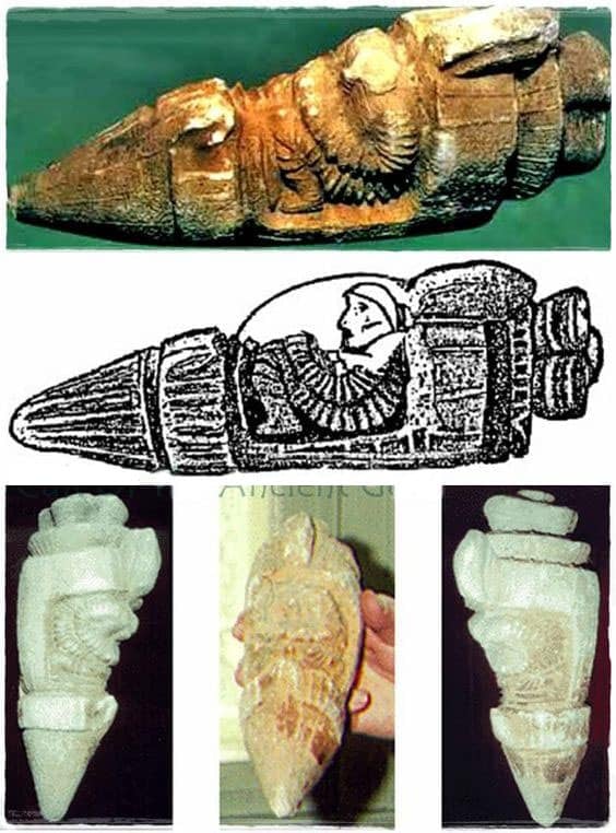 Cổ vật được tìm thấy ở Thổ Nhĩ Kỳ được cho là một phi thuyền không gian (ảnh: qua pinterest)